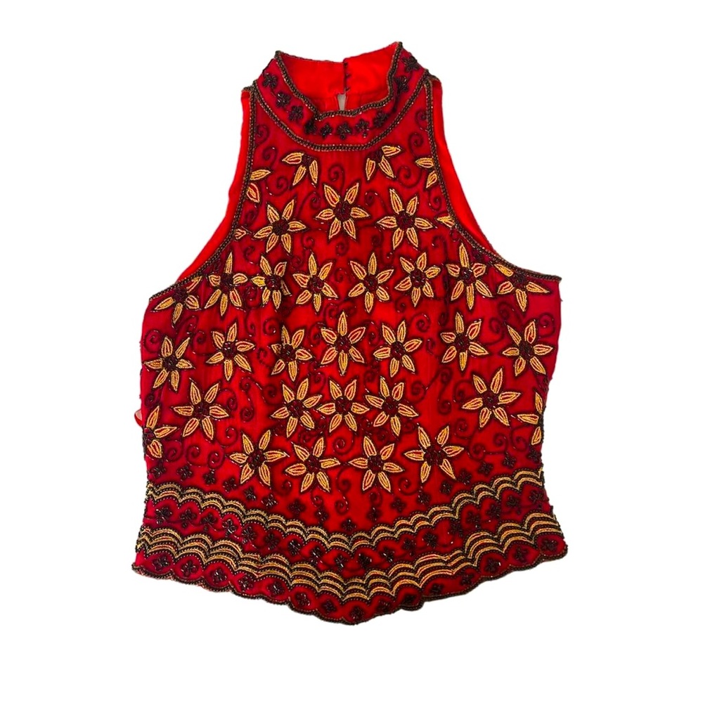 Vintage FLOWERED Papell Boutique vest